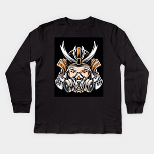 Japanese Samurai Art Street Kids Long Sleeve T-Shirt